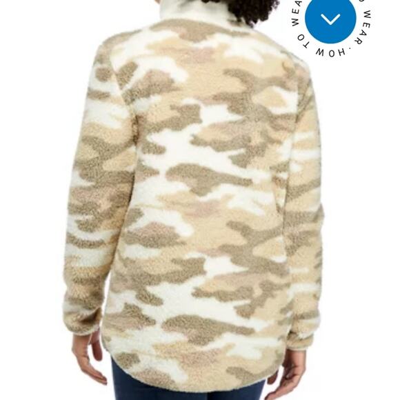 CUPIO NWT WOMENS PRINTED SHERPA TUNIC PULLOVER - Picture 3 of 6